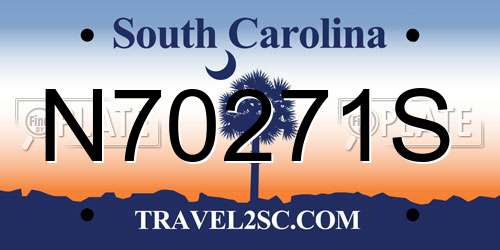 N70271S South Carolina License Plate
