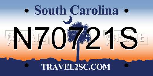 N70721S South Carolina License Plate