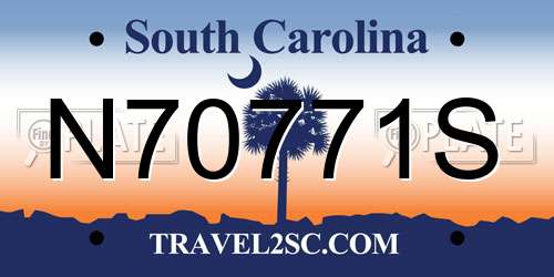 N70771S South Carolina License Plate