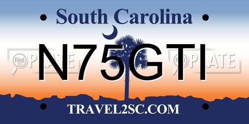 N75GTI South Carolina License Plate