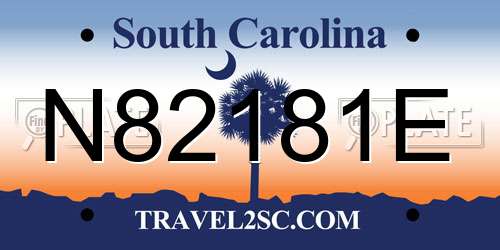 N82181E South Carolina License Plate
