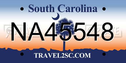 NA45548 South Carolina License Plate
