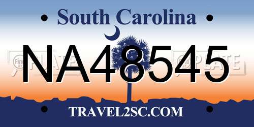 NA48545 South Carolina License Plate