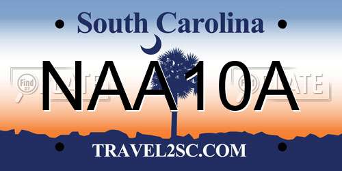 NAA10A South Carolina License Plate