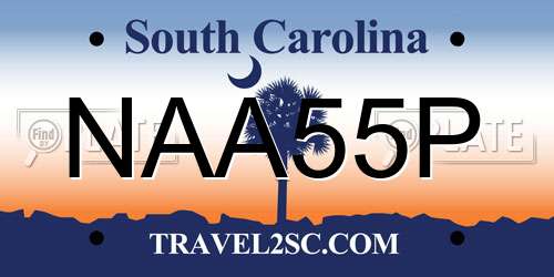 NAA55P South Carolina License Plate