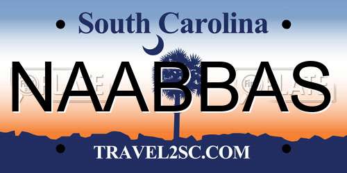 NAABBAS South Carolina License Plate