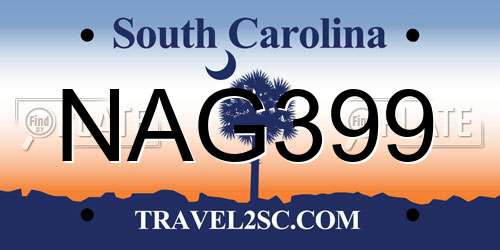 NAG399 South Carolina License Plate