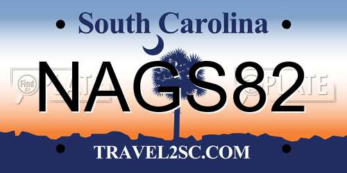 NAGS82 South Carolina License Plate