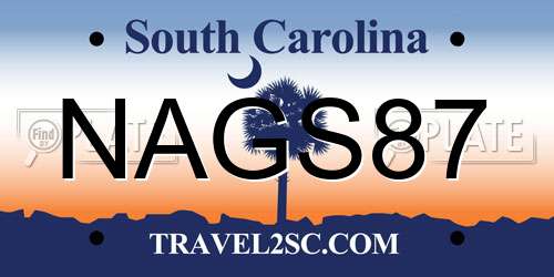 NAGS87 South Carolina License Plate