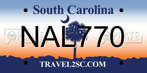 NAL770 South Carolina License Plate