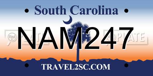 NAM247 South Carolina License Plate