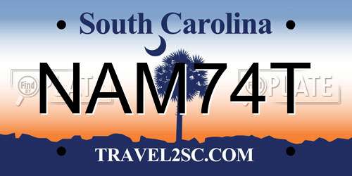 NAM74T South Carolina License Plate