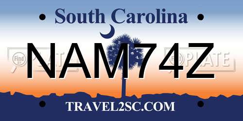 NAM74Z South Carolina License Plate