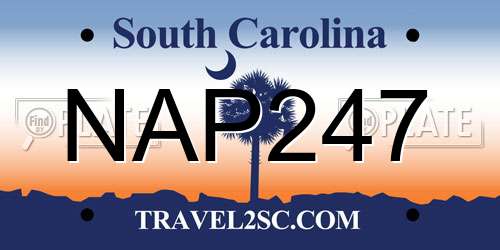 NAP247 South Carolina License Plate