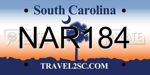 NAR184 South Carolina License Plate