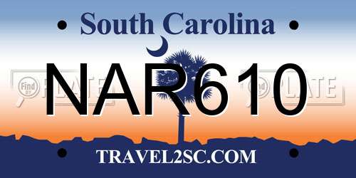 NAR610 South Carolina License Plate