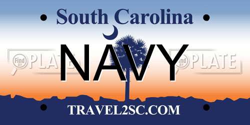 NAVY South Carolina License Plate