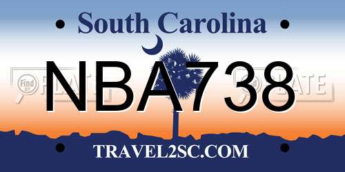 NBA738 South Carolina License Plate