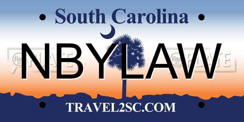 NBYLAW South Carolina License Plate