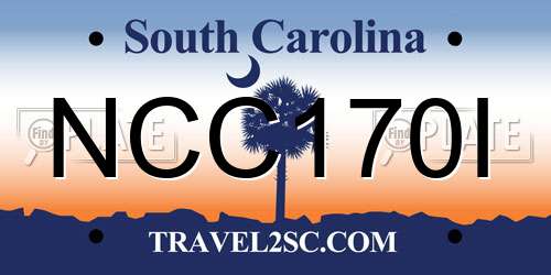 NCC170I South Carolina License Plate
