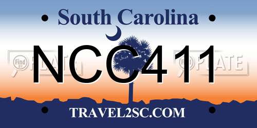 NCC411 South Carolina License Plate