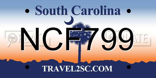 NCF799 South Carolina License Plate