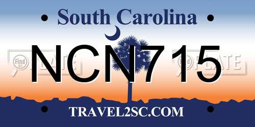 NCN715 South Carolina License Plate
