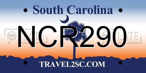 NCR290 South Carolina License Plate