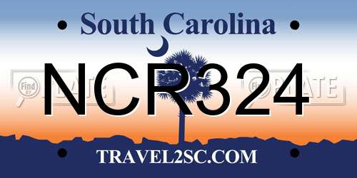 NCR324 South Carolina License Plate