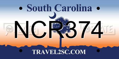 NCR374 South Carolina License Plate