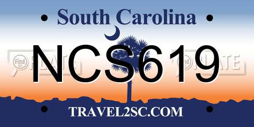 NCS619 South Carolina License Plate
