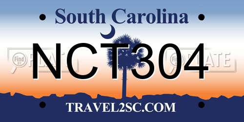 NCT304 South Carolina License Plate