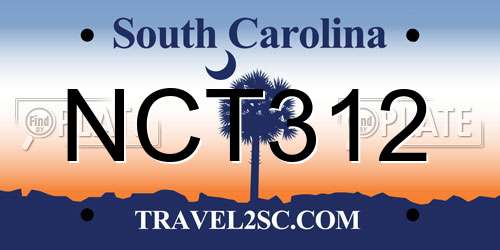 NCT312 South Carolina License Plate