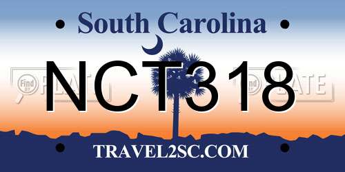 NCT318 South Carolina License Plate