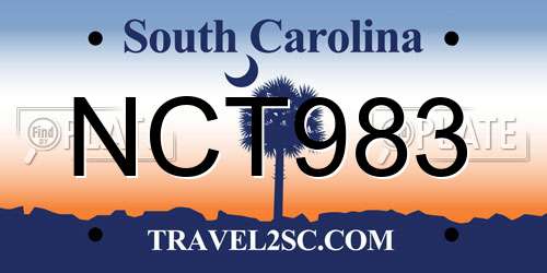 NCT983 South Carolina License Plate