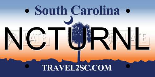 NCTURNL South Carolina License Plate