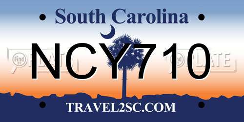 NCY710 South Carolina License Plate