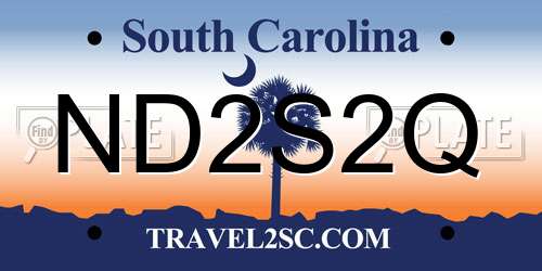 ND2S2Q South Carolina License Plate