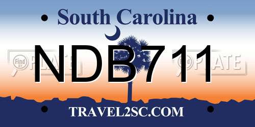 NDB711 South Carolina License Plate