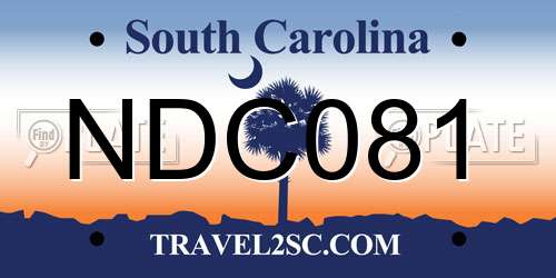 NDC081 South Carolina License Plate