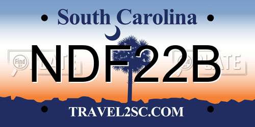 NDF22B South Carolina License Plate