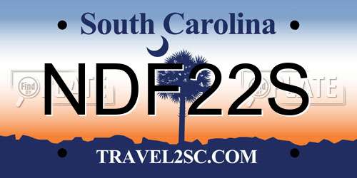 NDF22S South Carolina License Plate