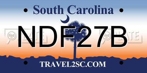 NDF27B South Carolina License Plate
