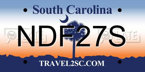 NDF27S South Carolina License Plate