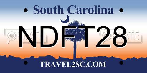 NDFT28 South Carolina License Plate