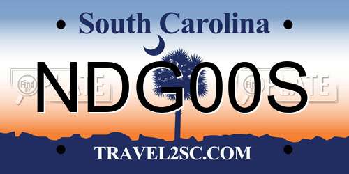 NDG00S South Carolina License Plate