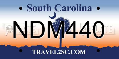 NDM440 South Carolina License Plate