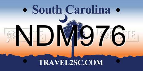 NDM976 South Carolina License Plate