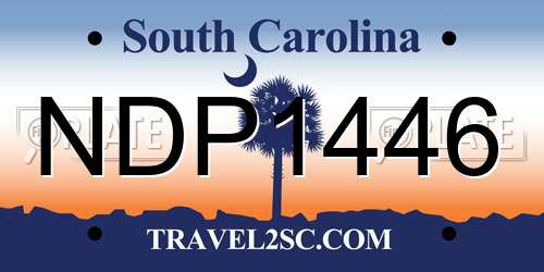 NDP1446 South Carolina License Plate