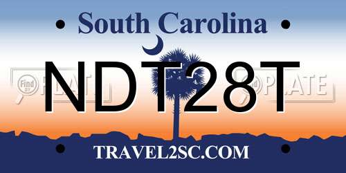 NDT28T South Carolina License Plate